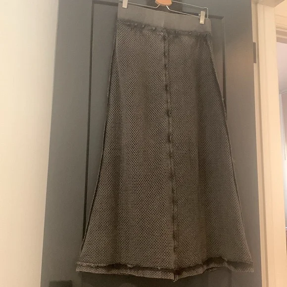 NWT Free People Black XS 100 % cotton maxi Skirt. - Picture 11 of 11